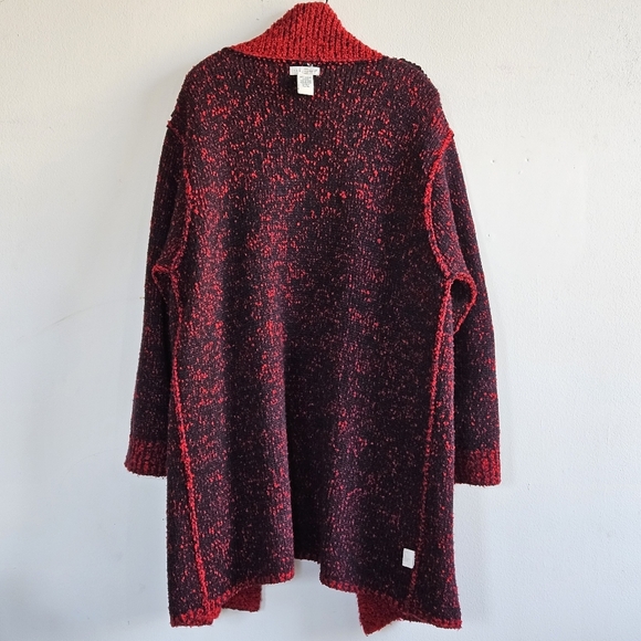 YARN WORKS 100% ACRYLIC CHUNKY OPEN KNIT CARDIGAN SIZE XL - Picture 12 of 13